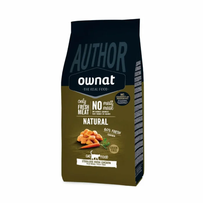 Ownat Author Grain Free Sterilized Fresh Chicken Ração para Gato