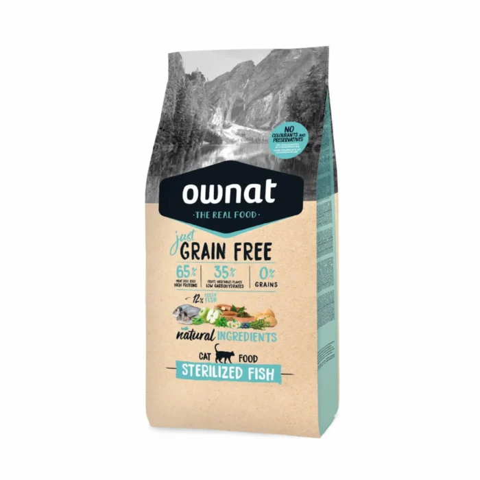 Ownat Just Grain Free Sterilized Fish Ração para Gato