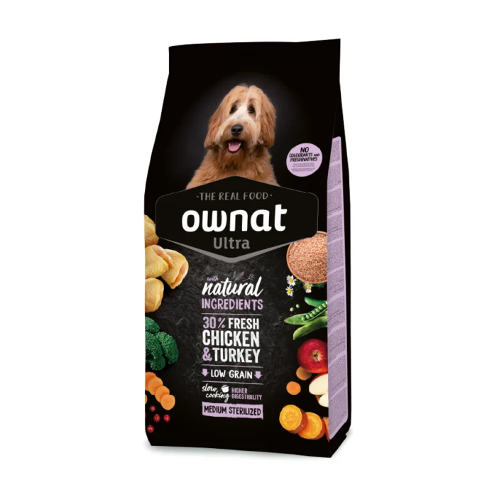 Ração para Cão Ownat Medium Esterilizado