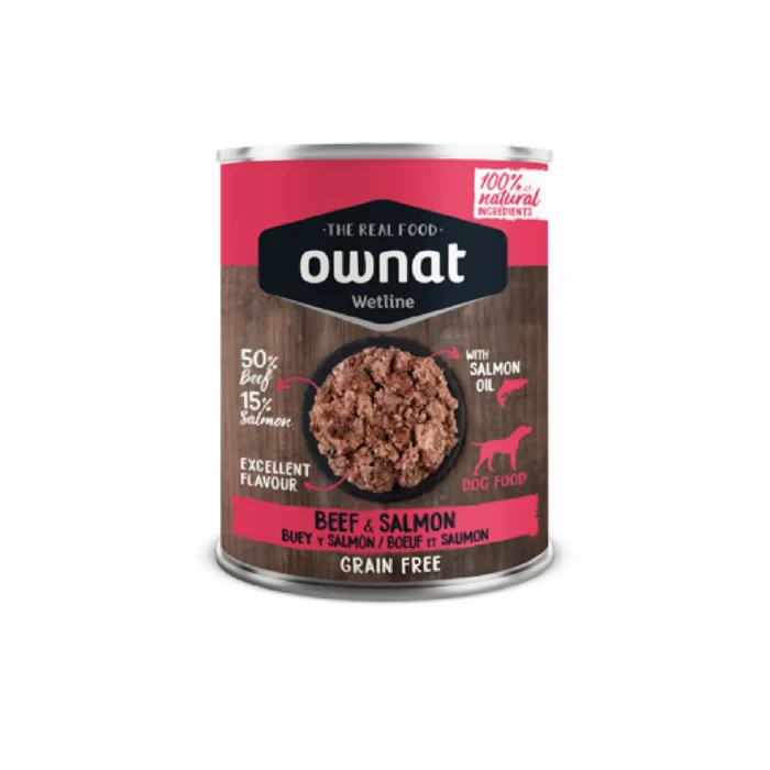 Ownat Wetline Beef and Salmon Ração Húmida para Cão