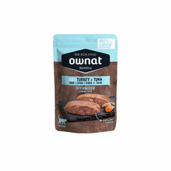 Ownat Wetline Sterilized Turkey & Tuna Ração Húmida para Gatos Ownat Wetline Sterilized Turkey & Tuna Ração Húmida para Gatos