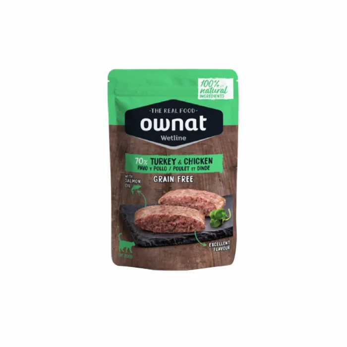 Ownat Wetline Peru & Frango Ração Húmida para Gatos