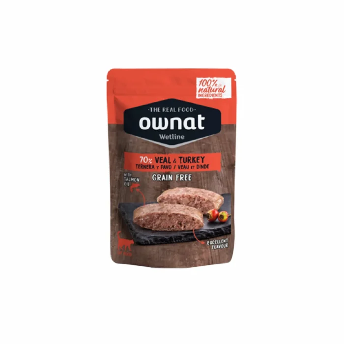 Ownat Wetline Veal & Turkey Ração Húmida para Gatos Ownat Wetline Vitela & Peru Ração Húmida para Gatos