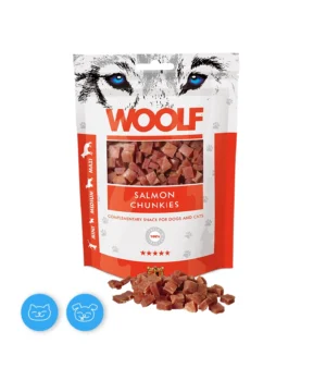 Snacks para cão e gato Woolf Bocaditos de Salmão