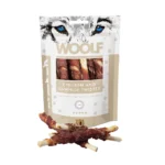 Snack para Cão Woolf Palitos de Couro Cru e Frango