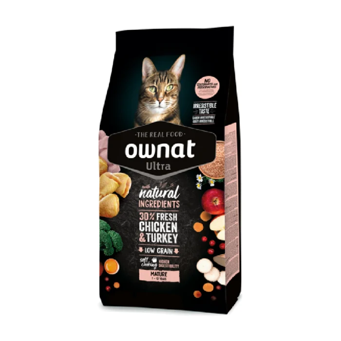 ração para gato ownat ultra mature
