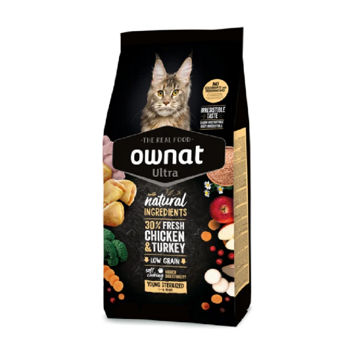 Ração para Gato Ownat Ultra Young Esterilizado