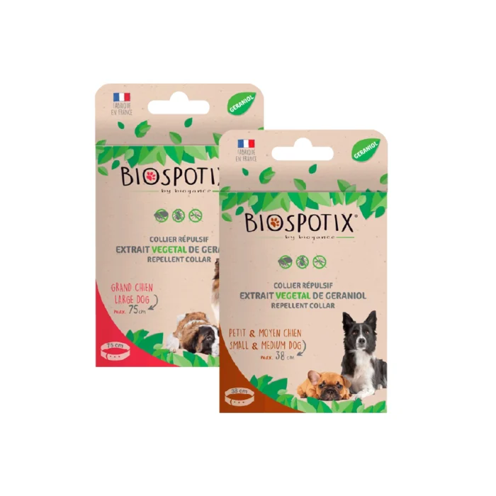 Coleira Antiparasitária Cão gama Coleira Antiparasitária Biospotix Cão - Geraniol
