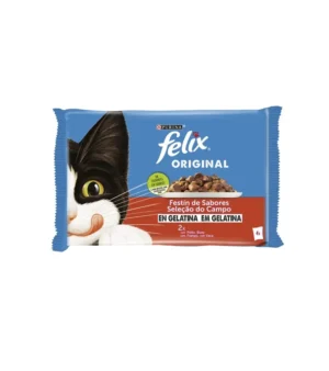 Comida Húmida para Gato Felix Original Seleção de Carnes