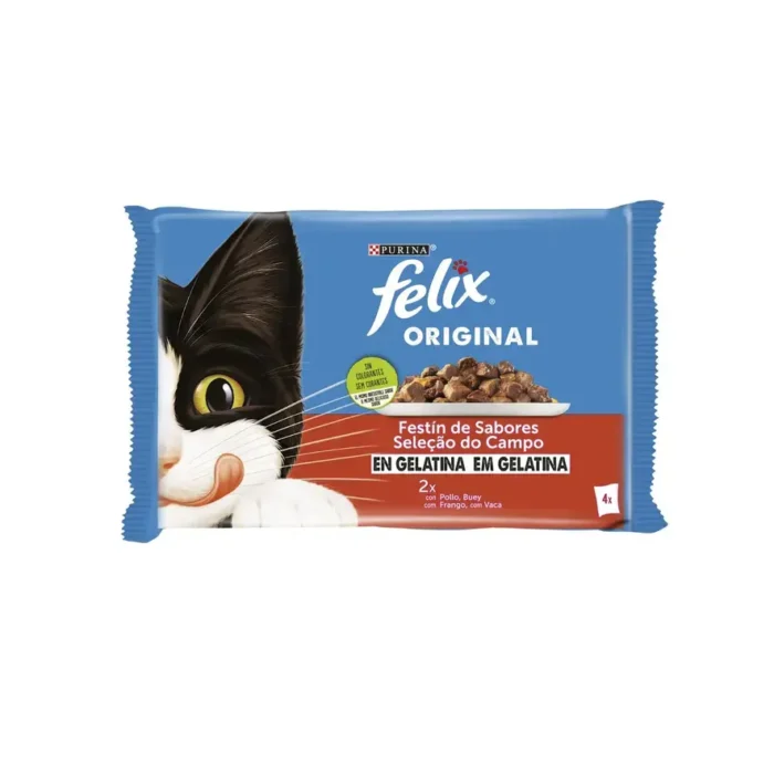 Comida Húmida para Gato Felix Original Seleção de Carnes