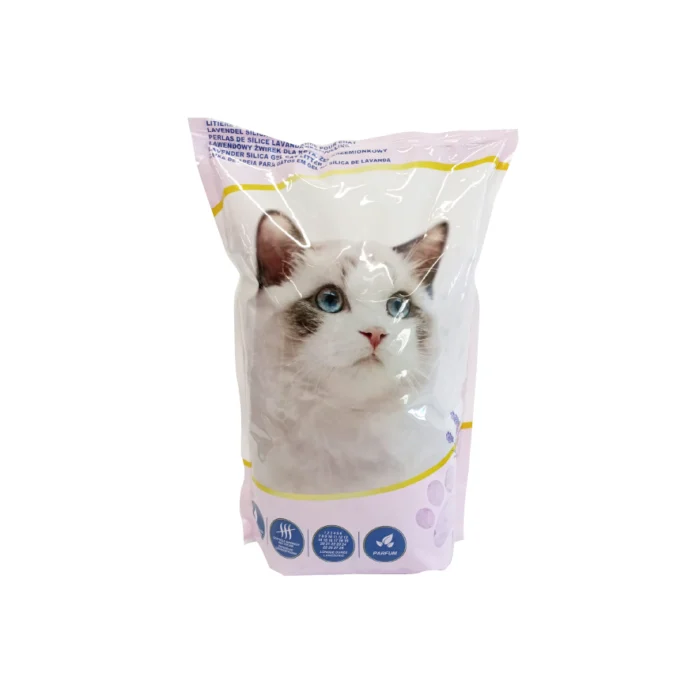 Areia para Gato Pérolas de Sílica Gel Lavanda Carrefour 5 Lts