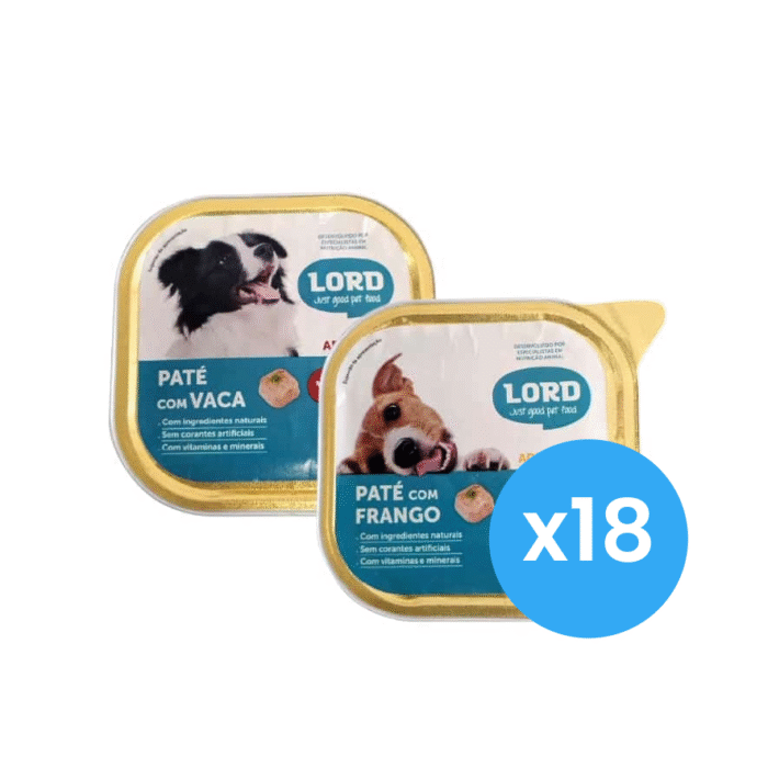 Pack Lord Paté Cão 300gr x 18 uni Alimentação Húmida para Cão