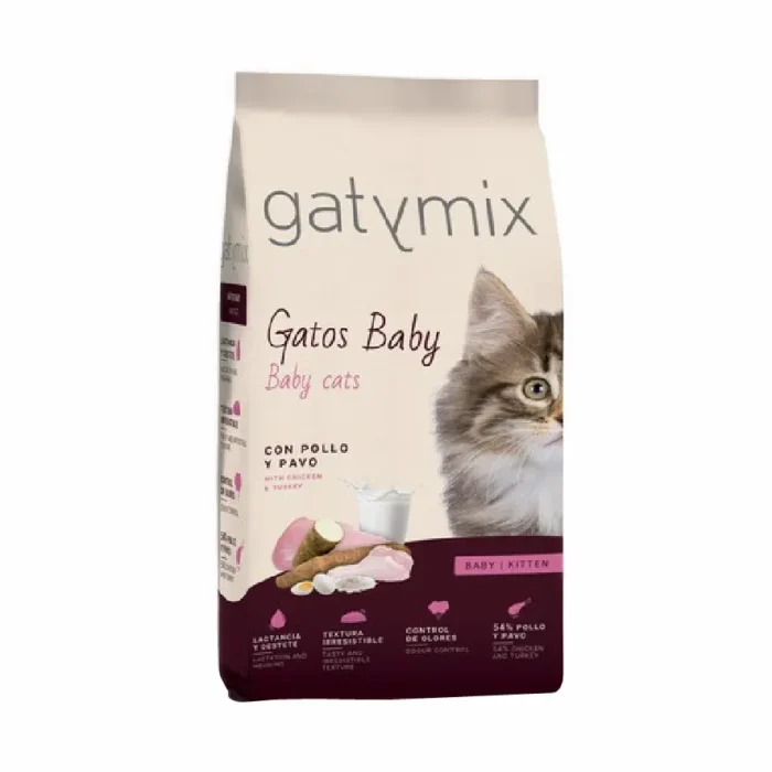 Gatymix Kitten Frango e Peru Ração para Gato