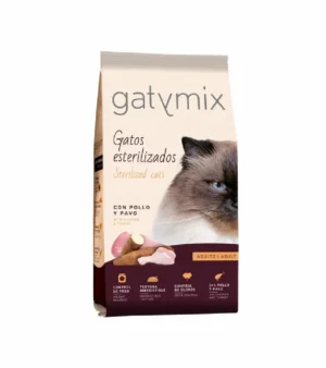 Gatymix Esterilizado Frango e Peru Ração para Gato