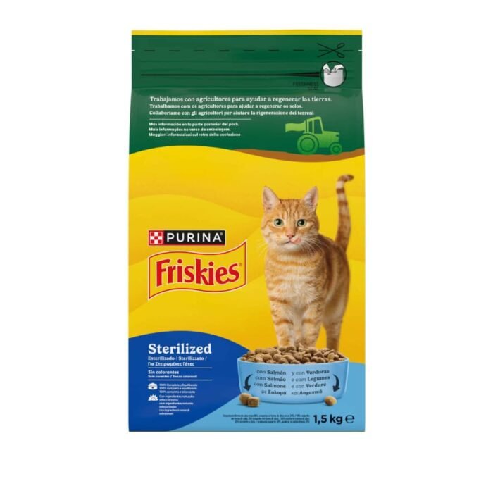 Ração para Gato Friskies Esterilizado Salmão e Atum