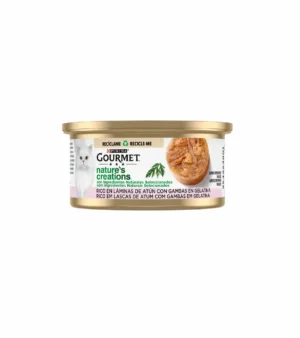 Ração Húmida para Gato Gourmet Natures Creations Rico em Lascas de Atum com Gambas em Gelatina
