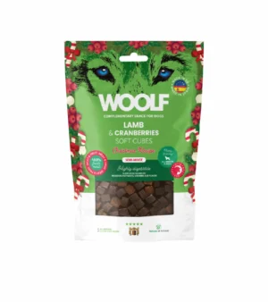 Woolf Semihúmido Cordeiro com Mirtilos Snack para Cão