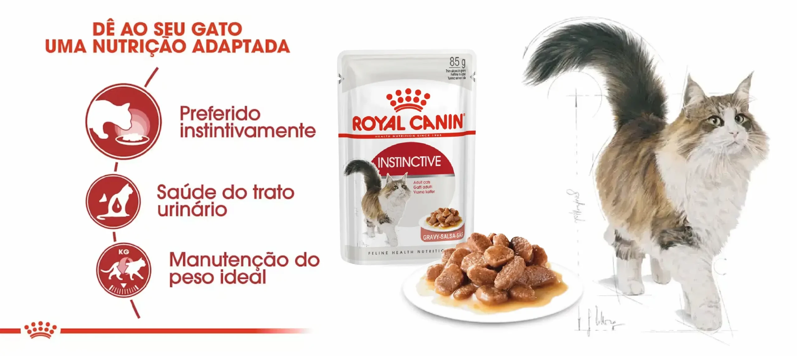 Ração Húmida para Gato Royal Canin Instinctive Gravy_carateristicas 