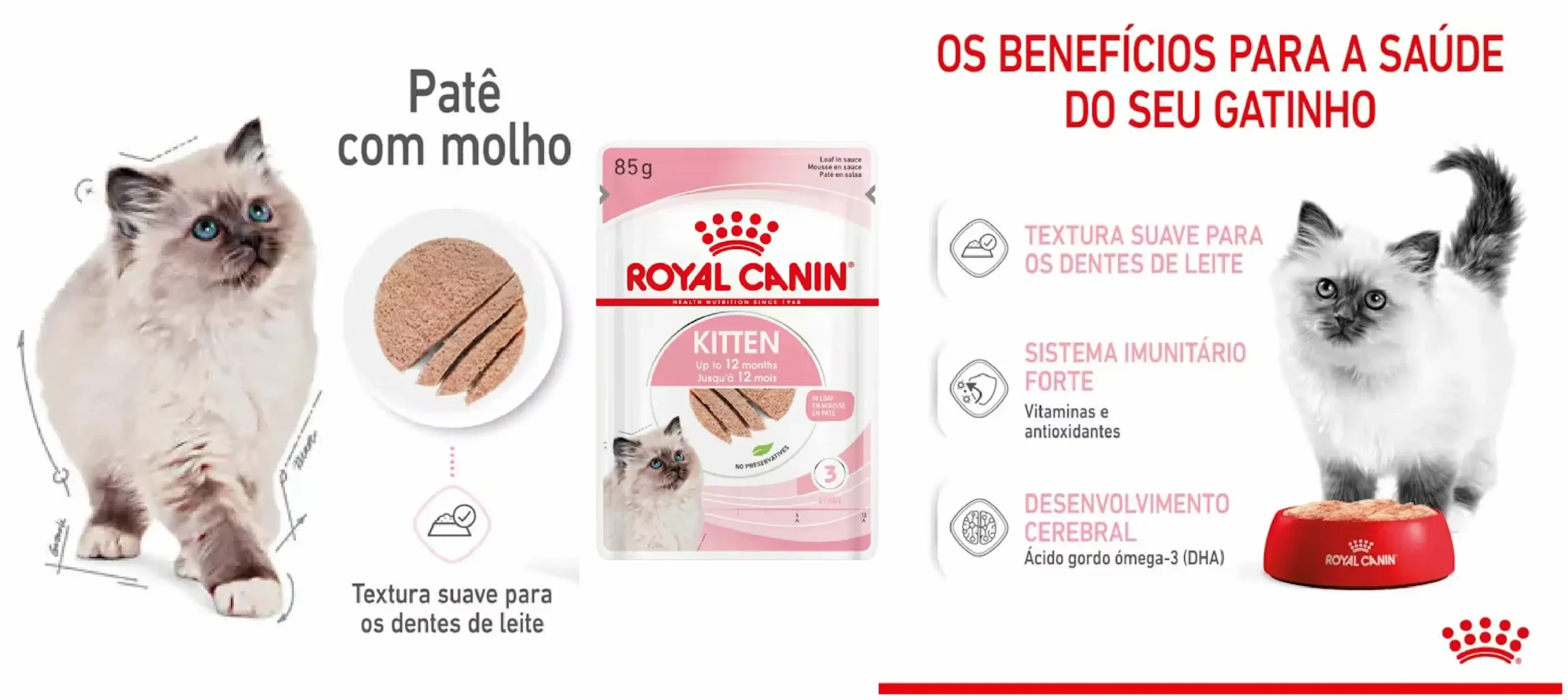 Comida Húmida para Gato Royal Canin Kitten Gravy 12+_carateristicas