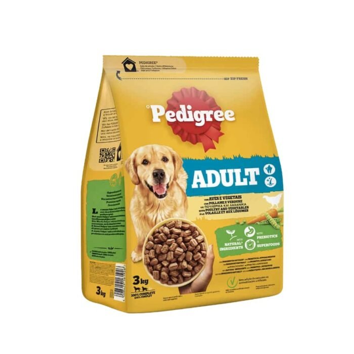 Pedigree Adulto Aves e Legumes Ração para Cão