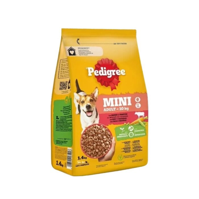 Pedigree Mini Adulto Vaca e Vegetais Ração para Cão