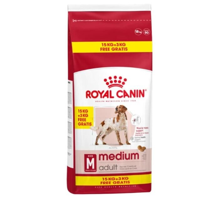Royal Canin Medium Adult 15kg +3kg Oferta Ração para Cão