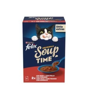 Felix Soup Time Seleção do Campo 6x48g Sopa para Gato
